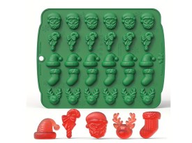 Molde silicona 30 mini figuras Navidad 